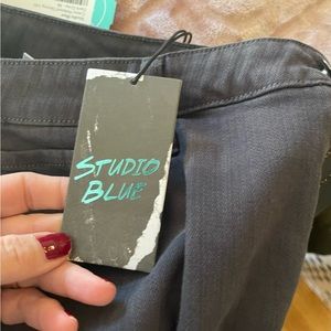 Studio Blue gray washed woman's straight leg jeans